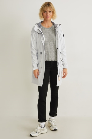 Abrigos C&A Encapuchado Raincoat Blancas | DIETCL-893