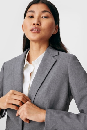 Blazers C&A Business Regular Fit Recycled Gris | PLHVAG-173