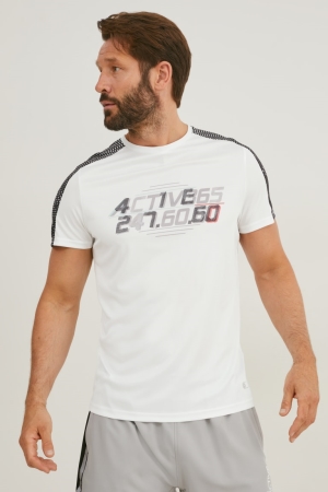 Camiseta C&A Active Blancas | GTQFCY-409