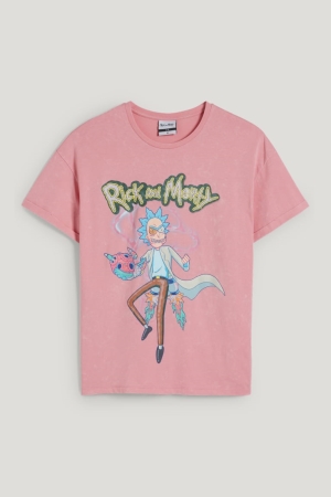 Camiseta C&A ClockhouseRick And Morty Coral | DSXYQL-417