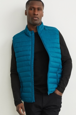 Chaquetas C&A Acolchado Gilet Recycled Azules | NGUBZQ-904