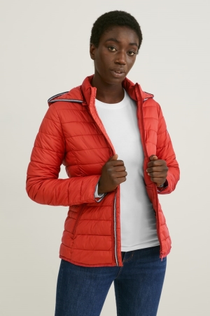 Chaquetas C&A Acolchado With Hood Bionic-finish®eco Rojas | GTOUCN-285