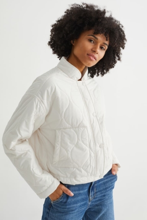 Chaquetas C&A Acolchado With Recycled Polyester Blancas | AWPQVK-074