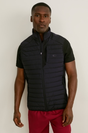 Chaquetas C&A Active Acolchado Gilet Negras | UARXOJ-974