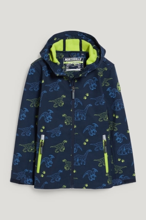 Chaquetas C&A Dinosaur Softshell With Hood Azules Oscuro | AYRNJG-382