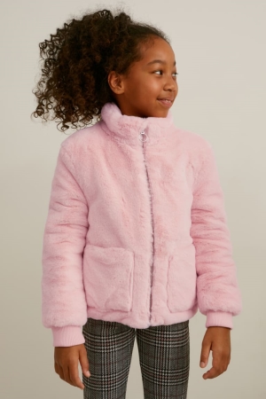 Chaquetas C&A Faux Fur Rosas | PNLHDK-802