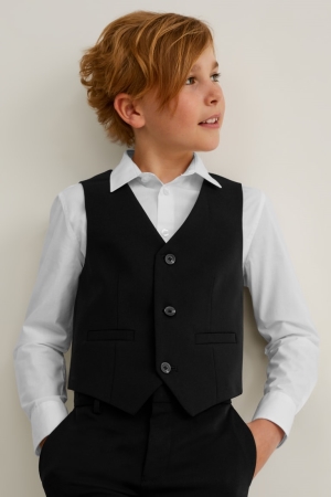 Chaquetas C&A Mix-and-match Suit Waistcoat Negras | PNLHCB-431