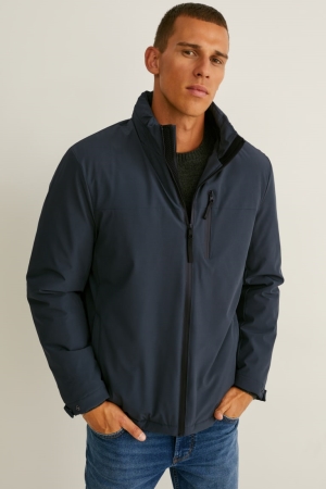 Chaquetas C&A Outdoor With Hood Azules Oscuro | ATOBYW-539