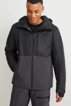 Chaquetas C&A Ski With Hood Bionic-finish®eco Negras Gris | HAXSRG-162