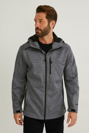 Chaquetas C&A Softshell With Hood Gris | INDAGH-468