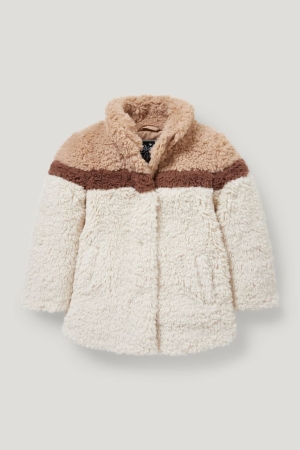 Chaquetas C&A Teddy Fur Blancas | VHPNOY-518