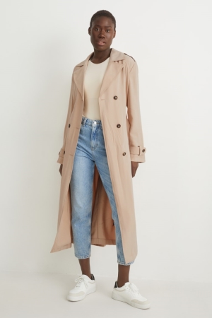 Chaquetas C&A Trench With Lenzing™ Ecovero™ Beige | LECHRX-401