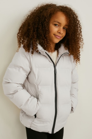 Chaquetas C&A With Hood Creme | JAWURV-129