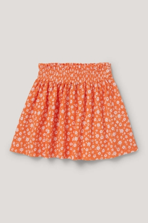 Falda C&A Floral Naranjas | XLQGFC-203