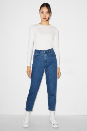 Jeans C&A Clockhouse Balloon High Cintura Azules | TQGYCR-320