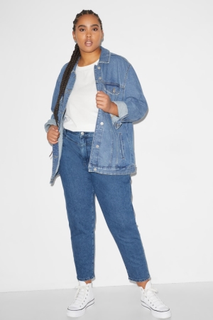 Jeans C&A Clockhouse Mom High Cintura Azules | NLATSE-621