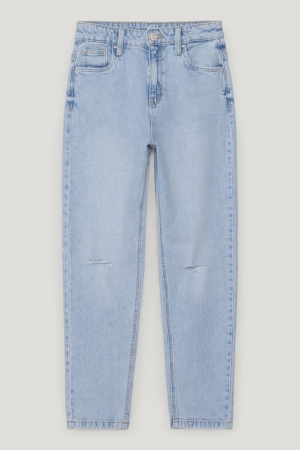 Jeans C&A Relaxed Azules Azules Claro | FQRDSW-750