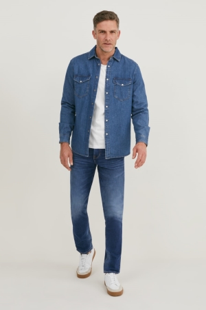 Jeans C&A Slim Coolmax® Ecomade Lycra® Azules | EHRCMN-052