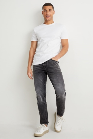 Jeans C&A Tapered Lycra® Recycled Azules Gris Oscuro | DYFBNZ-764