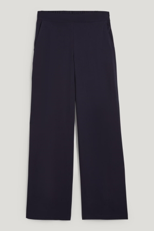 Pantalones C&A High Cintura Palazzo Lenzing™ Ecovero™ Azules Oscuro | MWJZTC-153