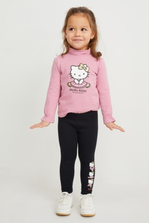 Pantalones C&A Multipack Of 2 Hello Kitty Thermal Leggings Negras | QCTNRF-768