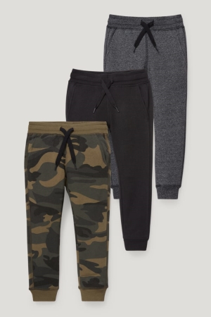 Pantalones C&A Multipack Of 3 Joggers Camouflage | LYJVOK-590