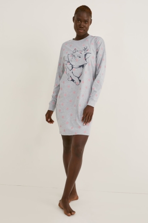 Ropa De Dormir C&A NightPolka Dot Aristocats Gris Claro | RBQLMV-190