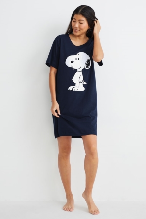 Ropa De Dormir C&A NightSnoopy Azules Oscuro | DXRQSB-796