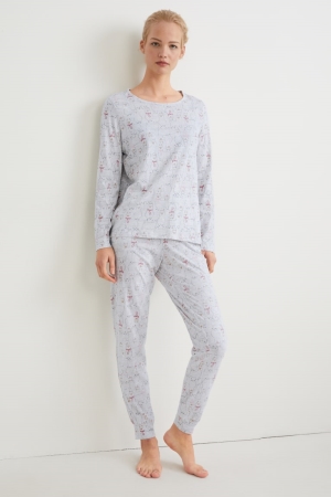 Ropa De Dormir C&A Pyjamas Gris Claro | IZJTRC-590