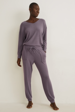 Ropa De Dormir C&A Pyjamas Gris | HNWADG-690