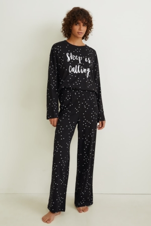 Ropa De Dormir C&A Pyjamas Patterned Azules Oscuro | HRZCFN-856