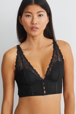 Ropa Interior C&A Bralette Negras | CIJNEB-305