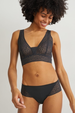 Ropa Interior C&A Bralette Negras | MWVBOG-945