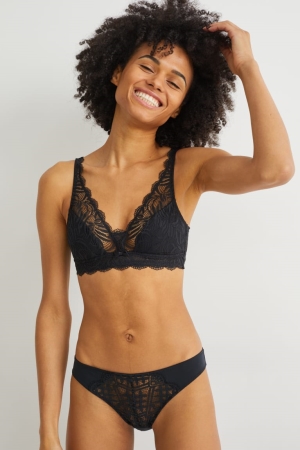 Ropa Interior C&A Bralette Negras | OTWKLY-507