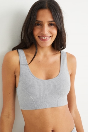 Ropa Interior C&A Crop Acolchado Seamless- Lycra® Gris | SRWLCI-380