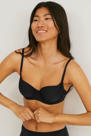 Ropa Interior C&A Multipack Of 2 Underwire Bra Full Coverage Acolchado Negras | WEGTZN-071