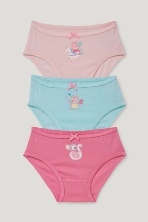 Ropa Interior C&A Multipack Of 3 Peppa Pig Briefs Organic Algodon Rosas | UGKZAH-703