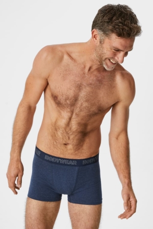 Ropa Interior C&A Multipack Of 3 Trunks Organic Algodon Lycra® Azules Oscuro | HLEVWB-958