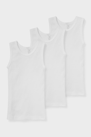 Ropa Interior C&A Multipack Of 3 Vest Organic Algodon Blancas | SEACPQ-057