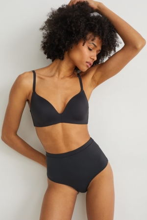 Ropa Interior C&A Non-wired Bra Acolchado Negras | VGZRCI-579