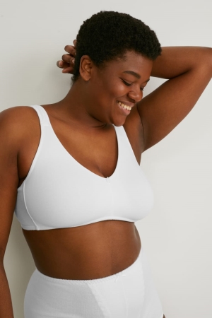 Ropa Interior C&A Non-wired Bra Organic Algodon Blancas | VCRPHB-674