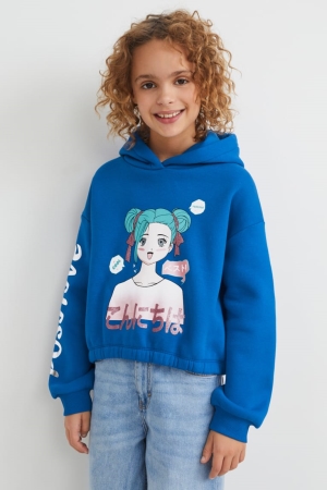 Sudadera Con Capucha C&A Azules | EKYWPL-802