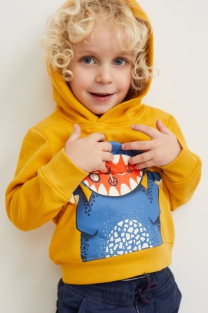 Sudadera Con Capucha C&A Dinosaur Naranjas Claro | SRPUOB-410