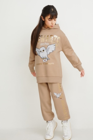 Sudadera Con Capucha C&A Harry Potter Set And Joggers 2 Piece Beige | KITGPY-809