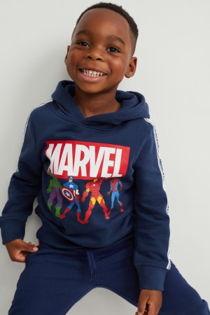 Sudadera Con Capucha C&A Marvel Azules Oscuro | IDCWYA-083