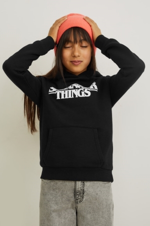 Sudadera Con Capucha C&A Stranger Things Negras | NTPMYO-469