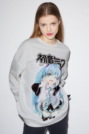 Sudaderas C&A Clockhouse Hatsune Miku Blancas | KJFUZT-179