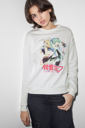 Sudaderas C&A Clockhouse Hatsune Miku Blancas | UCTSRH-563