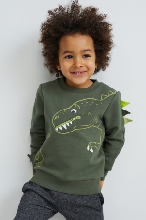 Sudaderas C&A Dinosaur Verde Oscuro | MLCVFR-069