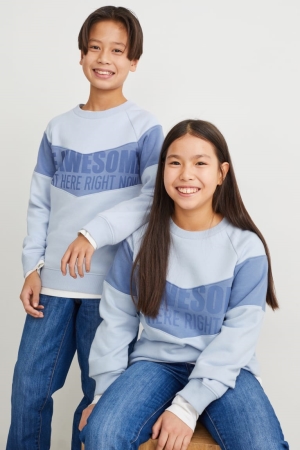 Sudaderas C&A Genderneutral Recycled Azules Claro | OFQNSC-192